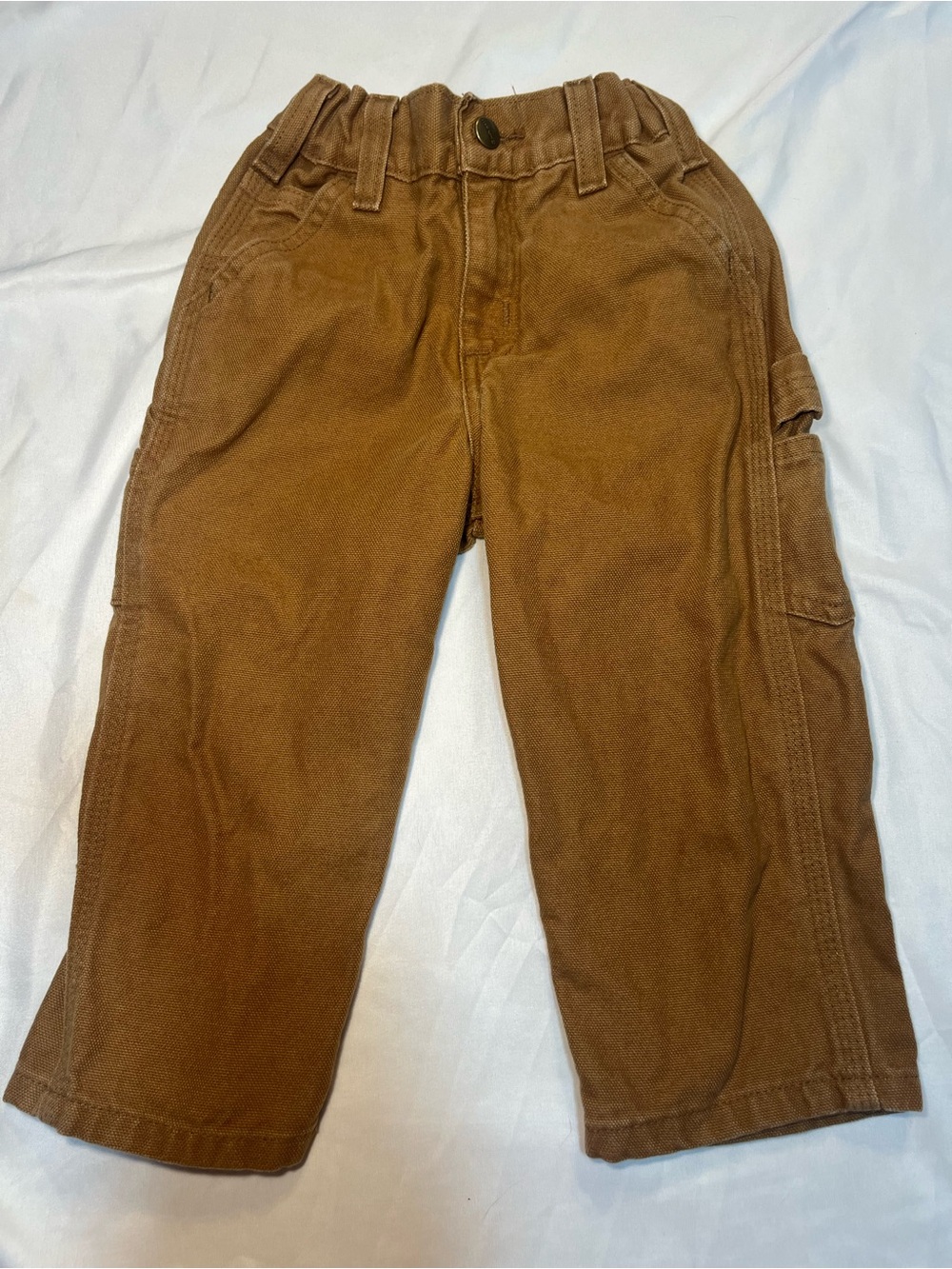 Vintage Carhartt Toddler Boy 2T Dungaree Fit Utility Carpenter Canvas Pants - Picture 3 of 5
